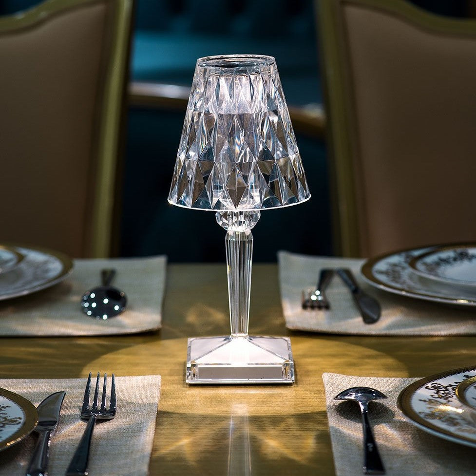 Crystal Table Lamp with Touch Control - LumeCrystal
