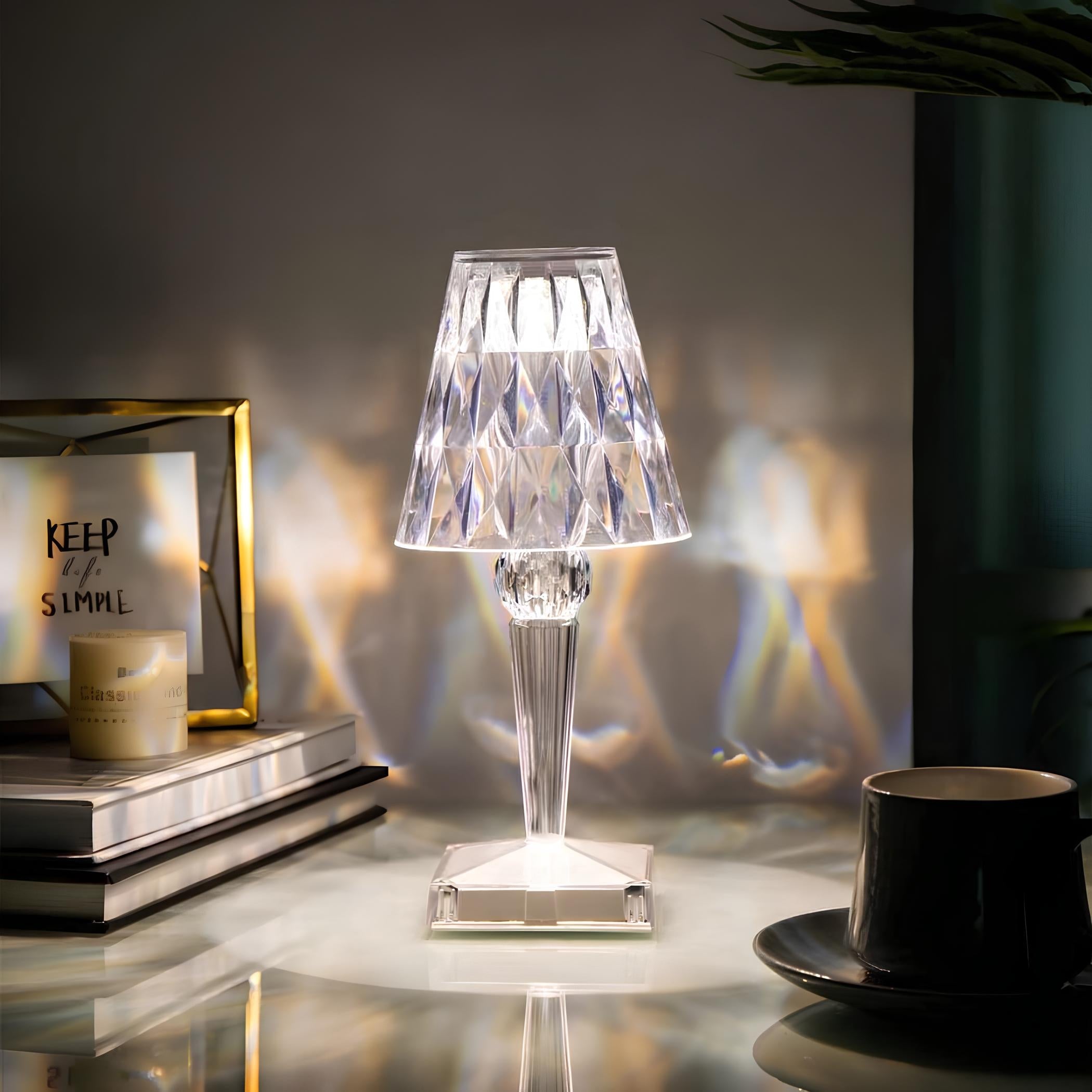 Crystal Table Lamp with Touch Control - LumeCrystal