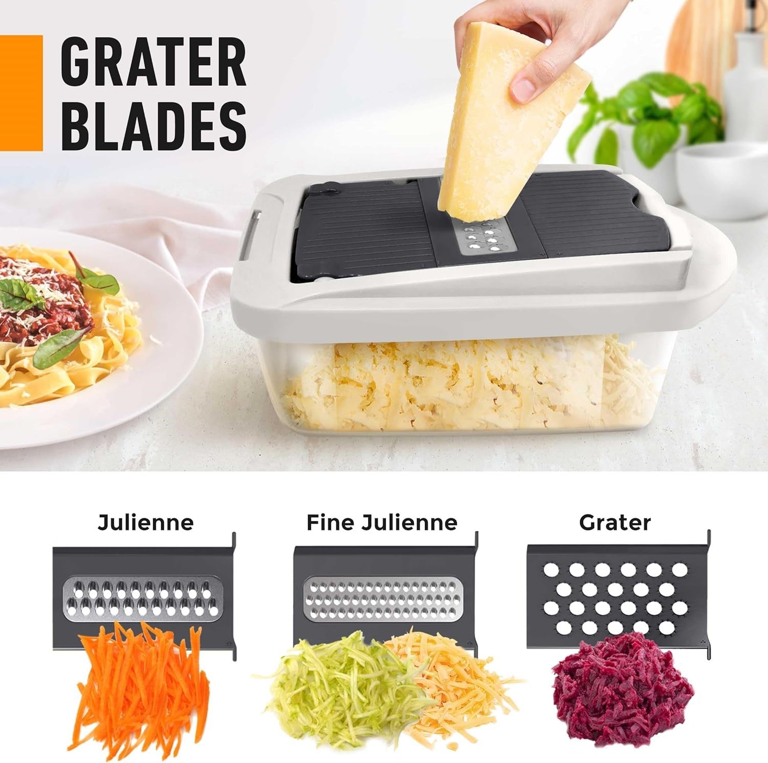 10-in-1 Vegetable Slicer with 8 Blades – Quick Cutting, Chopping, and Grating!