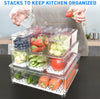 Stackable Fridge Organiser Set with 10 Containers - FridgeMaster