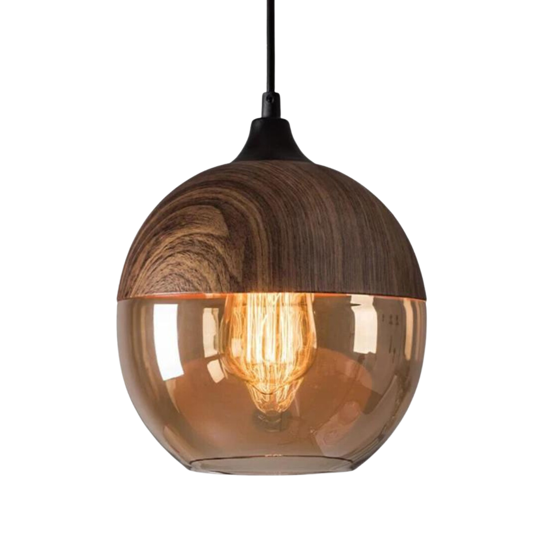 Stylish Scandinavian Ceiling Light Made of Wood - NordLuna