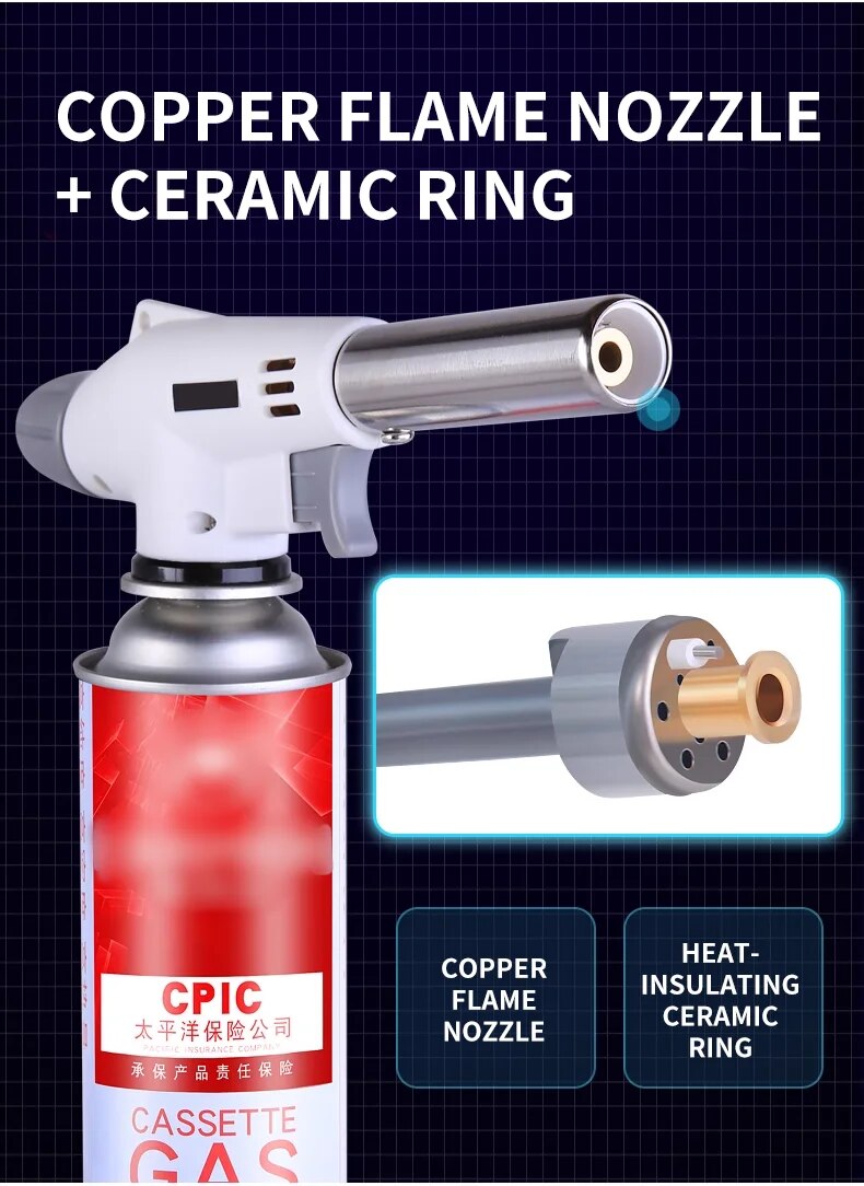 Portable Metal Butane Gas Stove – BBQ, Camping and Cooking Torch