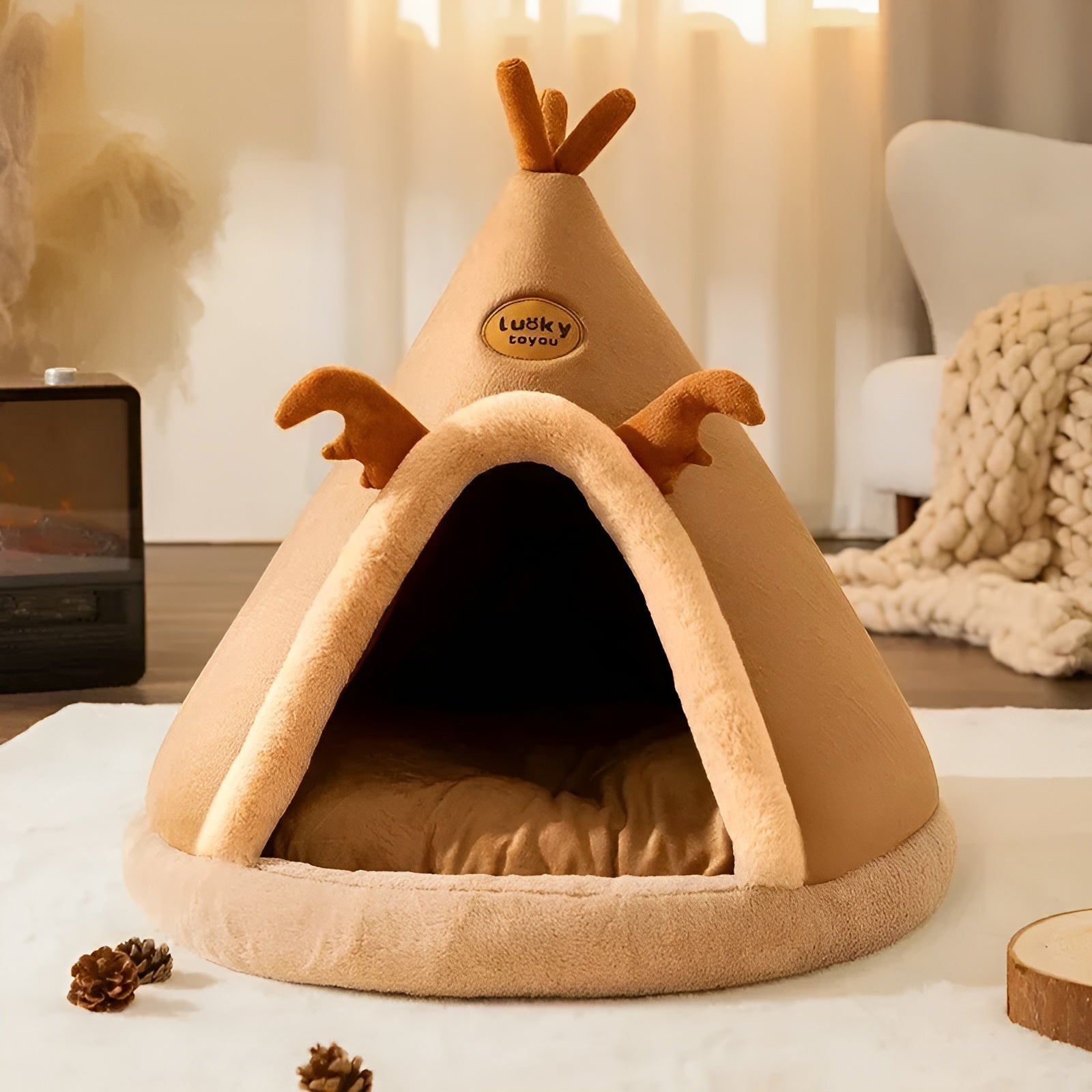 Winter Snuggle Tent for Pets – Frosty PurrPalace