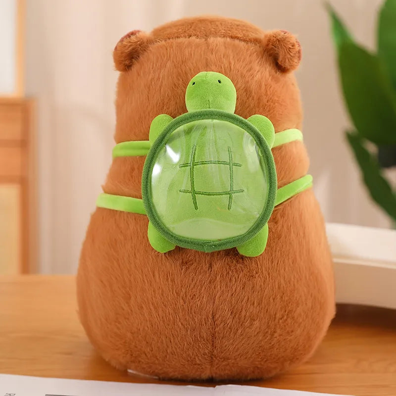 Cuddly Capybara with Turtle Backpack – TurtleBuddy