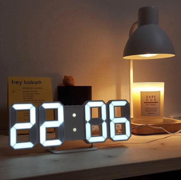 Smart 3D Digital Clock – Modern Design for Your Nightstand