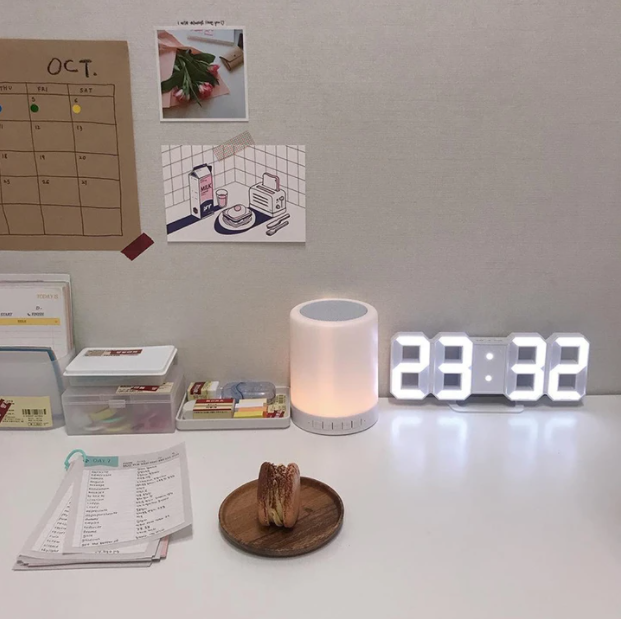 Smart 3D Digital Clock – Modern Design for Your Nightstand