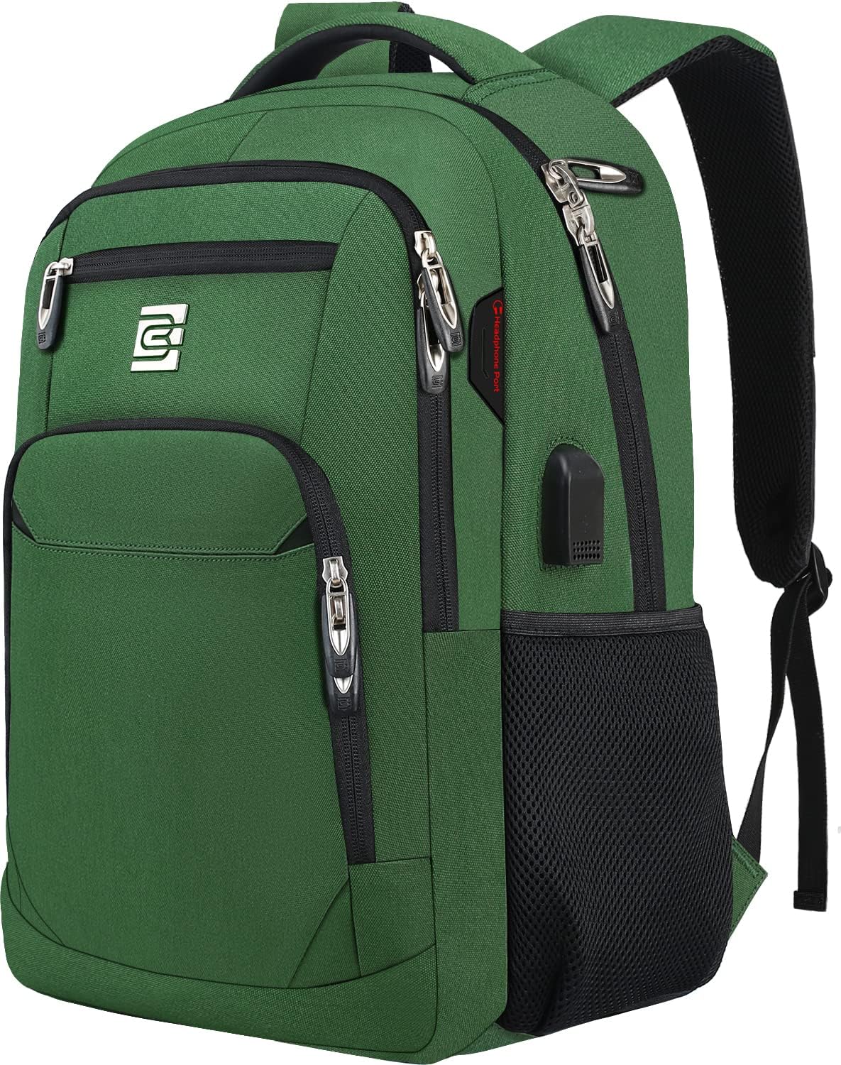 Dunne anti-theft laptop backpack with USB charging port