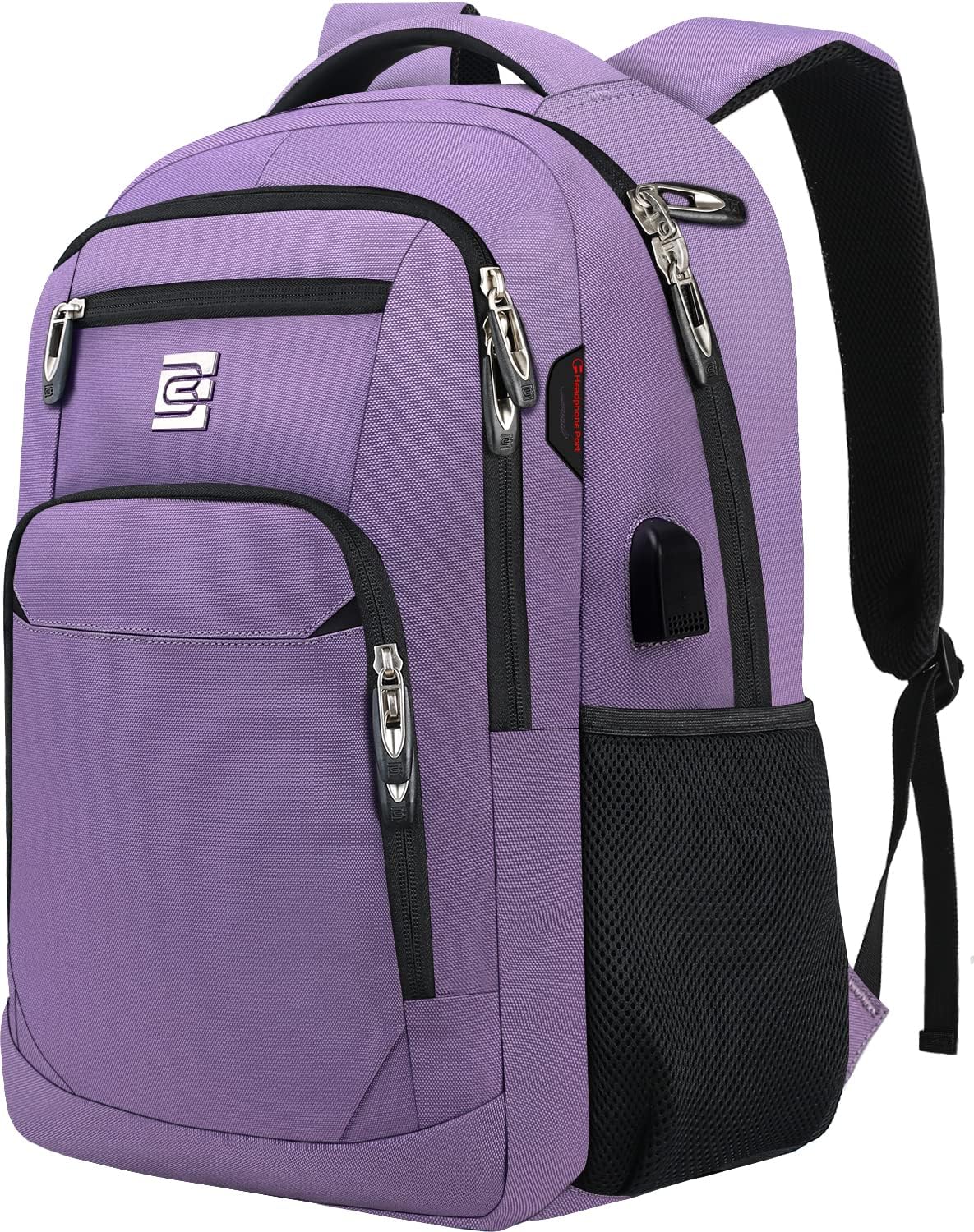 Dunne anti-theft laptop backpack with USB charging port