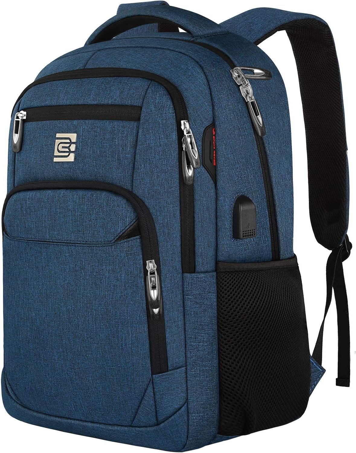 Dunne anti-theft laptop backpack with USB charging port