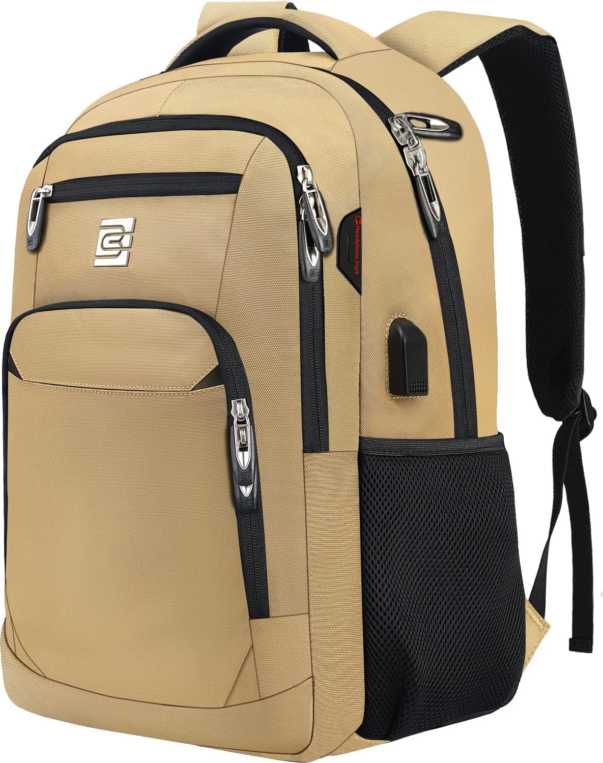 Dunne anti-theft laptop backpack with USB charging port