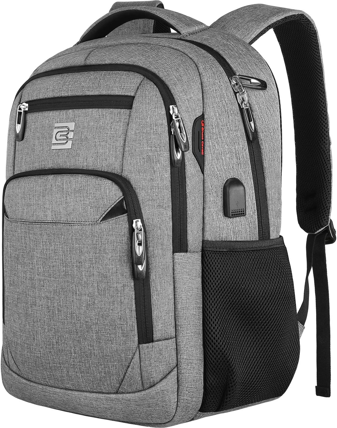 Dunne anti-theft laptop backpack with USB charging port