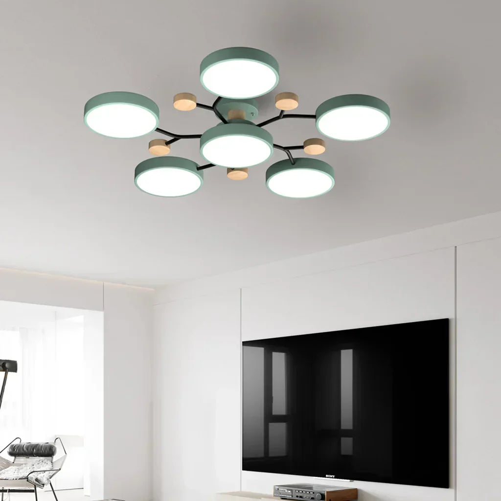 LED Ceiling Light - Modern Design | Wood & Metal
