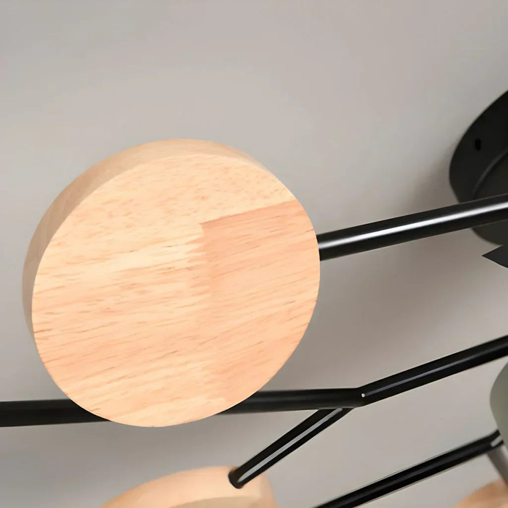 LED Ceiling Light - Modern Design | Wood & Metal