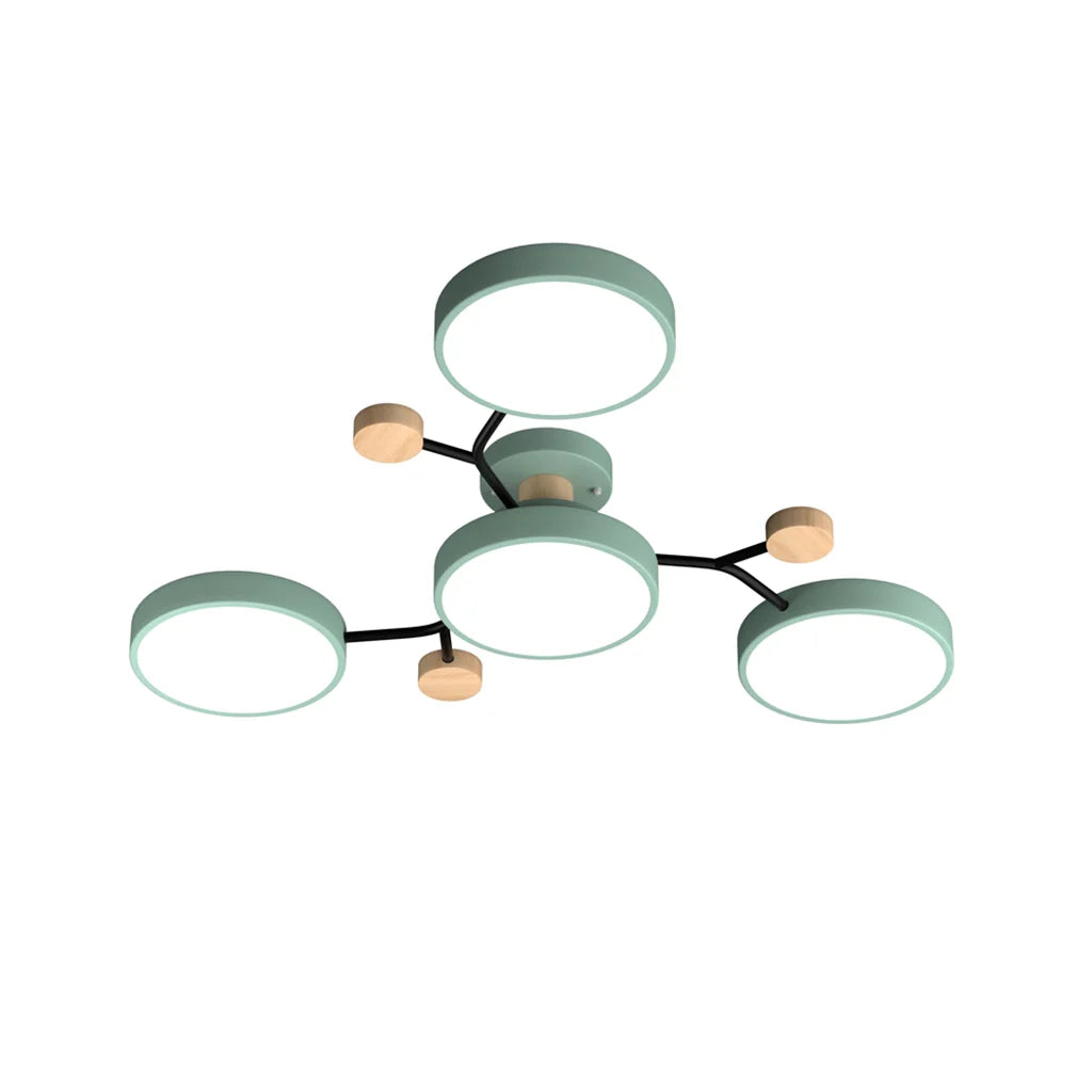 LED Ceiling Light - Modern Design | Wood & Metal