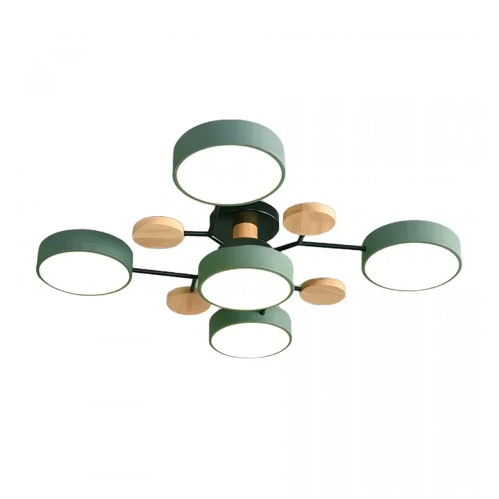 LED Ceiling Light - Modern Design | Wood & Metal