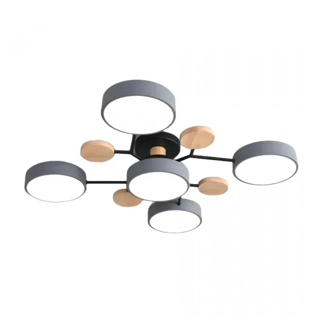 LED Ceiling Light - Modern Design | Wood & Metal