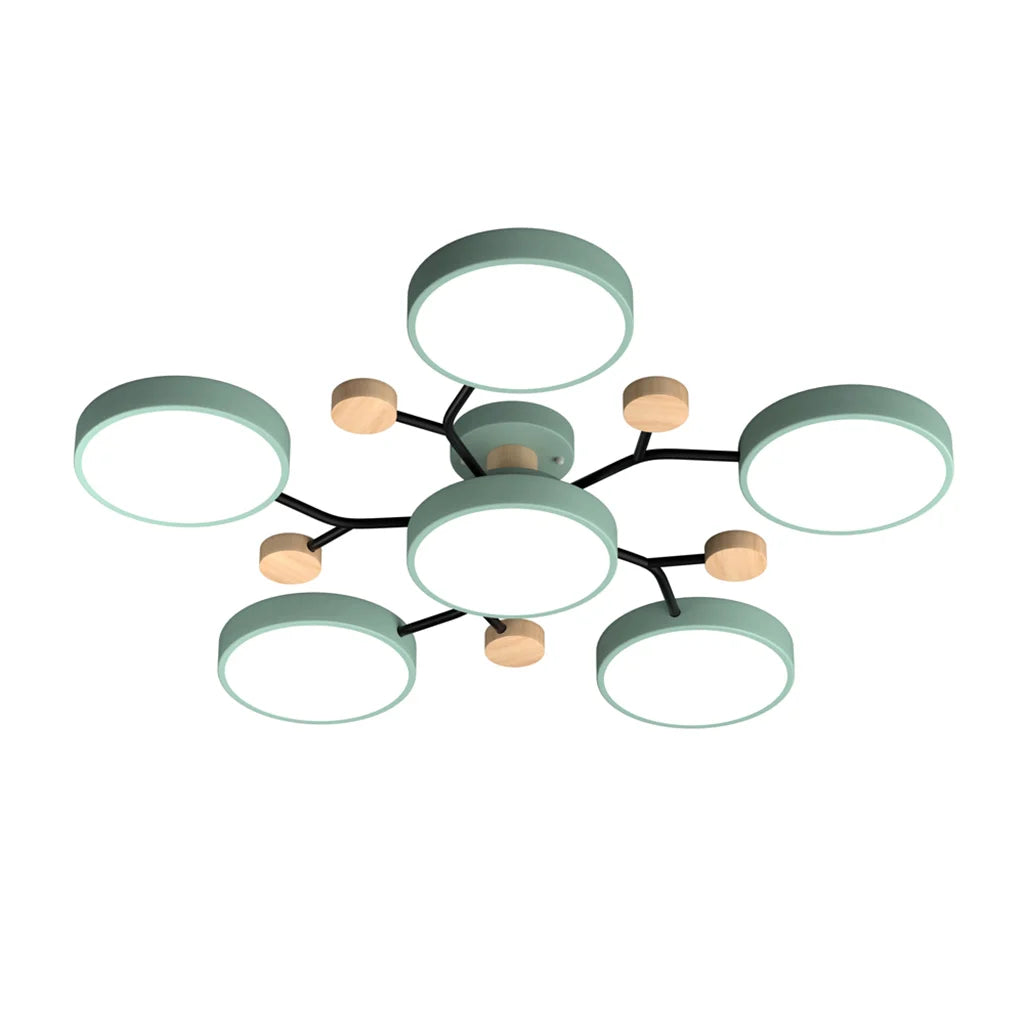 LED Ceiling Light - Modern Design | Wood & Metal
