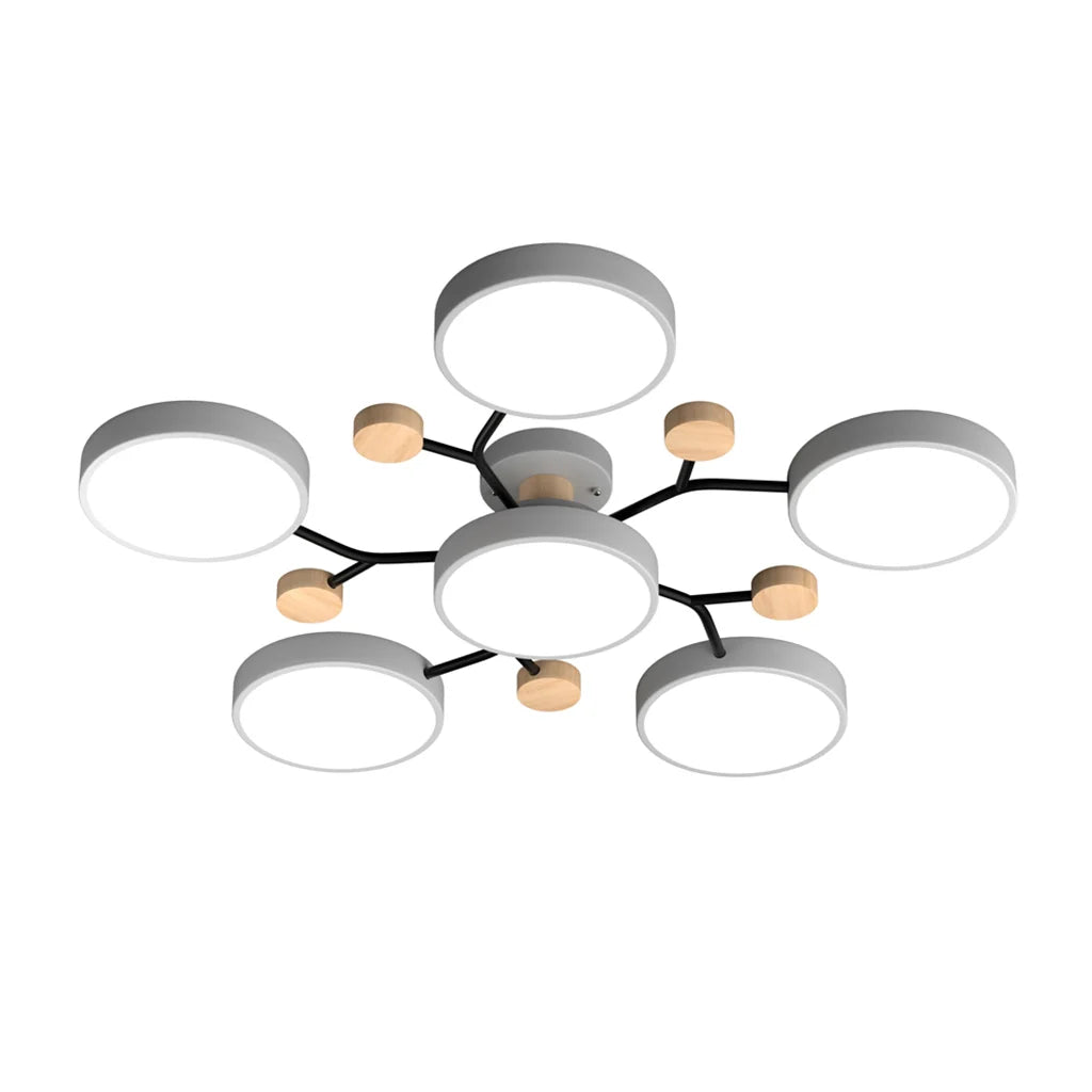 LED Ceiling Light - Modern Design | Wood & Metal