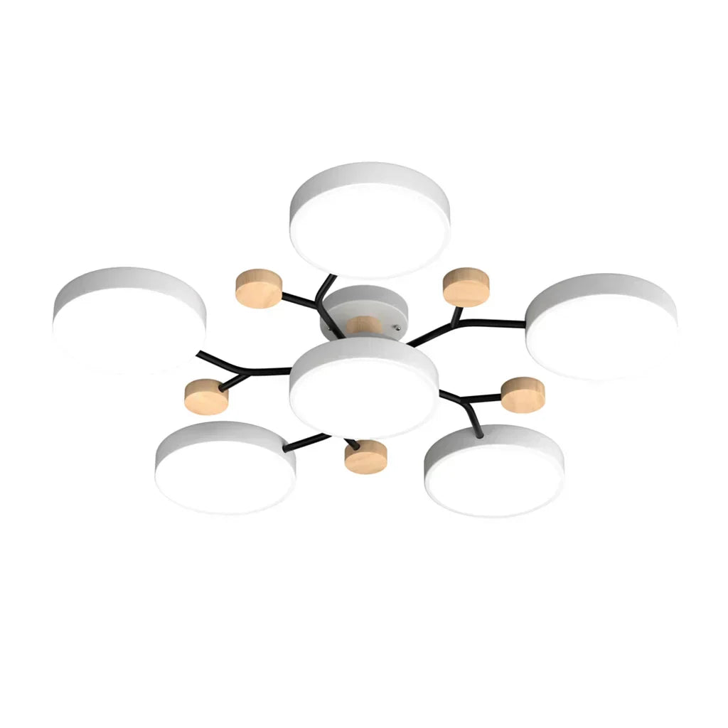 LED Ceiling Light - Modern Design | Wood & Metal