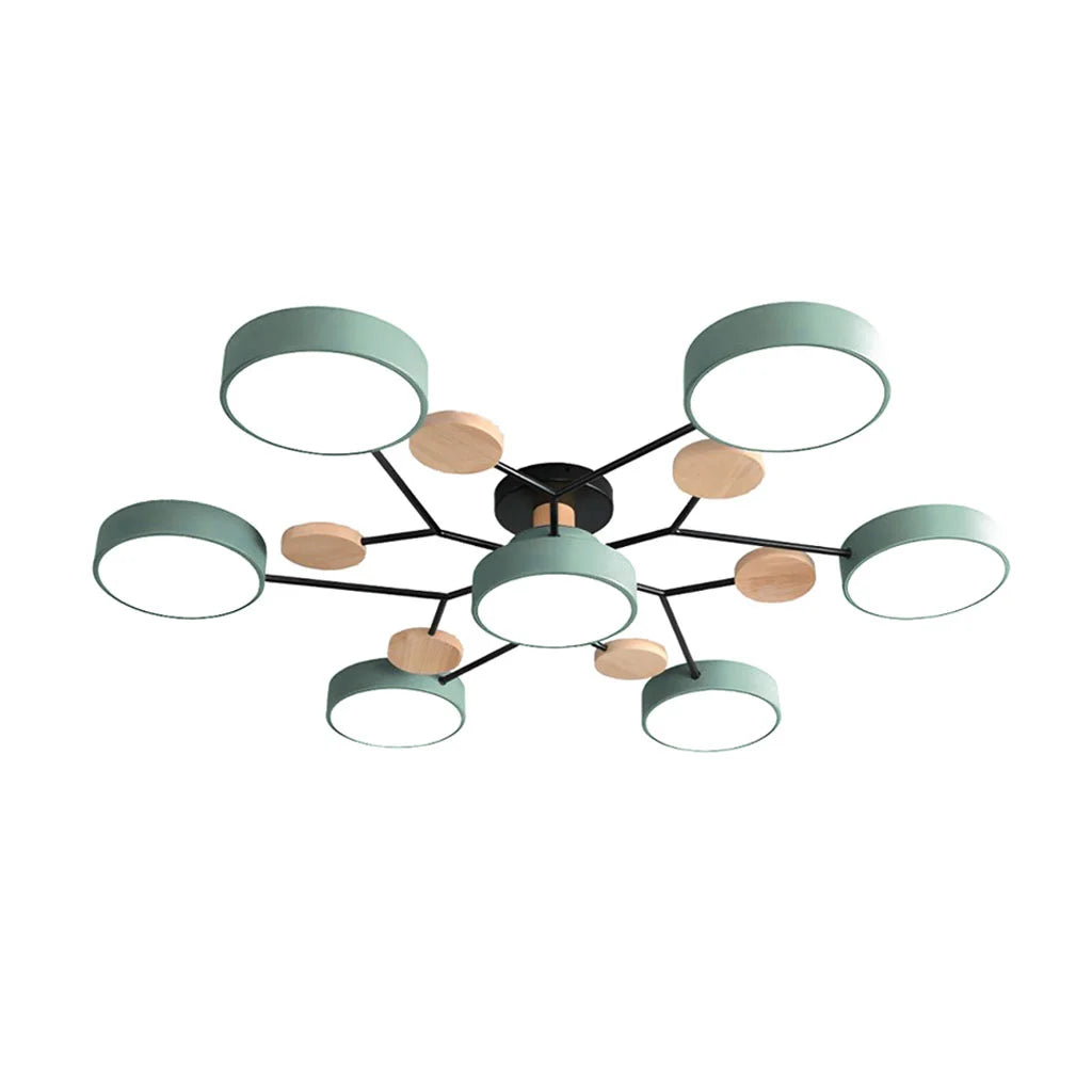 LED Ceiling Light - Modern Design | Wood & Metal