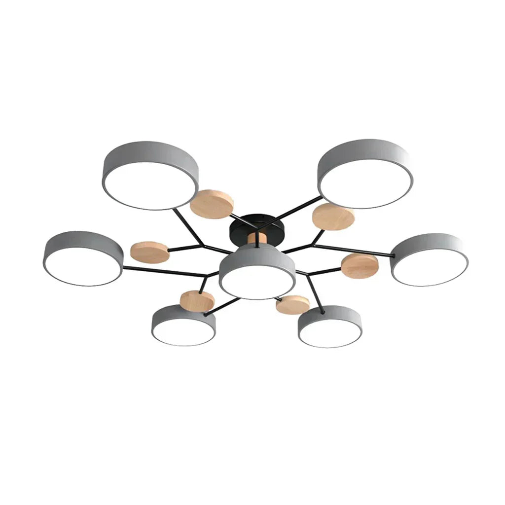 LED Ceiling Light - Modern Design | Wood & Metal
