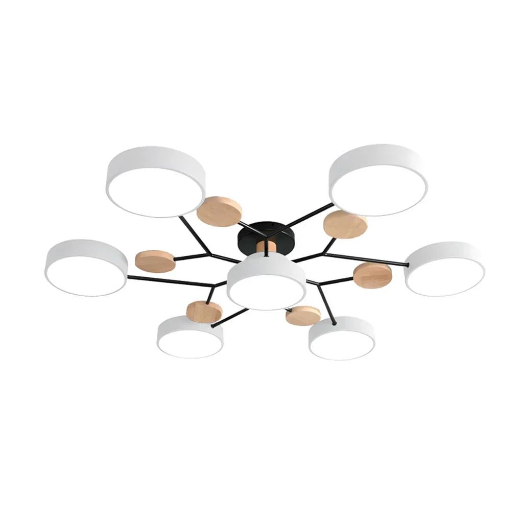 LED Ceiling Light - Modern Design | Wood & Metal