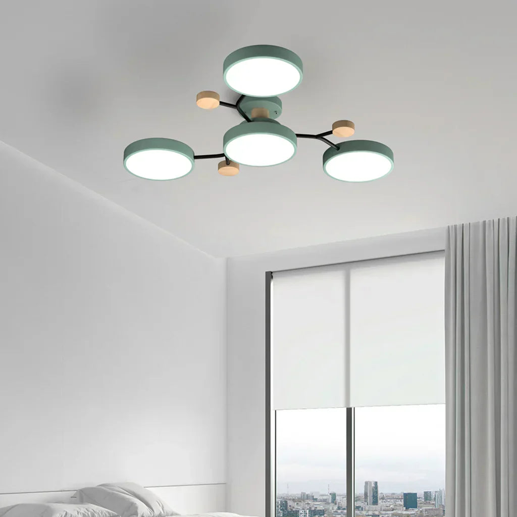 LED Ceiling Light - Modern Design | Wood & Metal