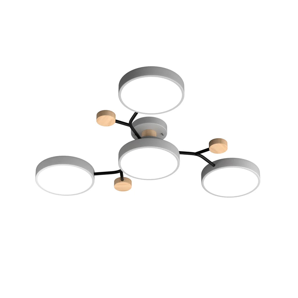 LED Ceiling Light - Modern Design | Wood & Metal