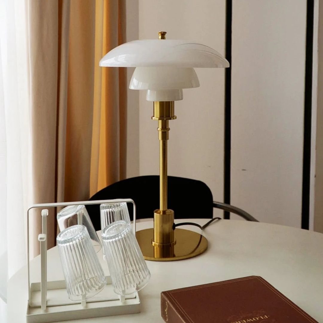 Lena Designer Nordic Table Lamp | Glass | LED | Scandinavian