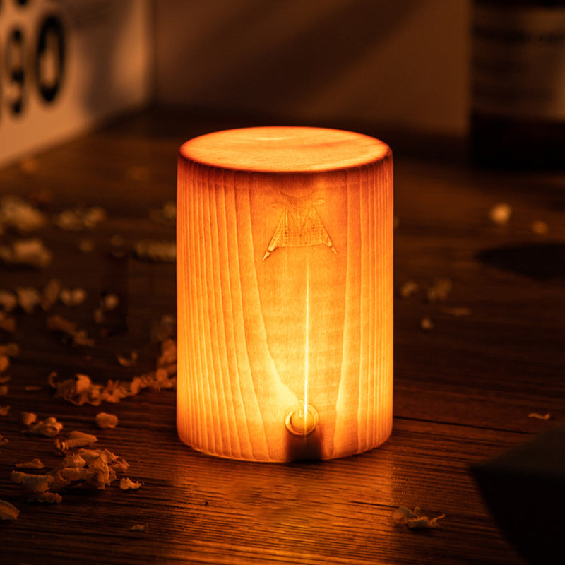 Stylish LED Table Lamp – WoodGlow