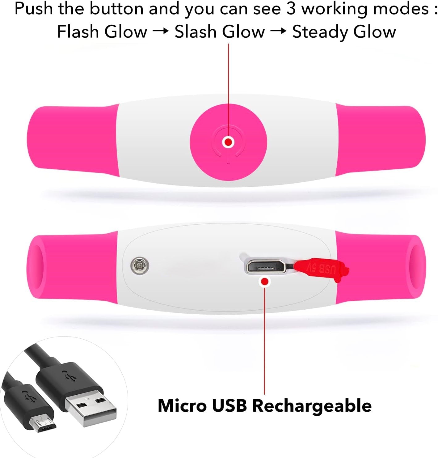 GlowSafe LED Dog Collar – Rechargeable USB Safety Light