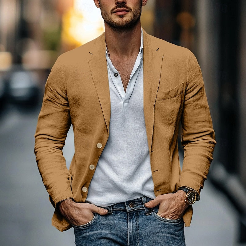 Stylish Linen Blazer for Men - Summer Casual Chic