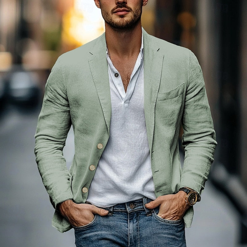 Stylish Linen Blazer for Men - Summer Casual Chic