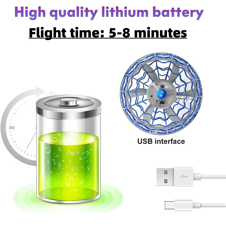 Magical Flying Ball with LED Lighting - Boomerang Drone Toy for Kids