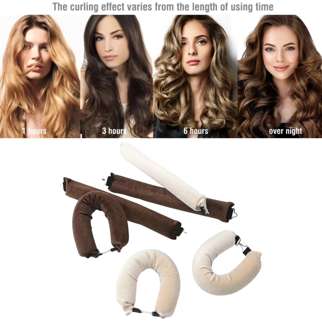 Heat-Free Hair Curlers Set - Soft Curls While You Sleep