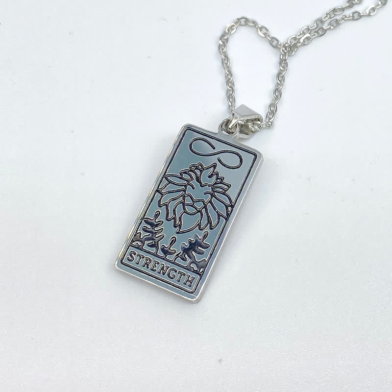 Vintage Tarot Card Luck Pendant – Seraphina