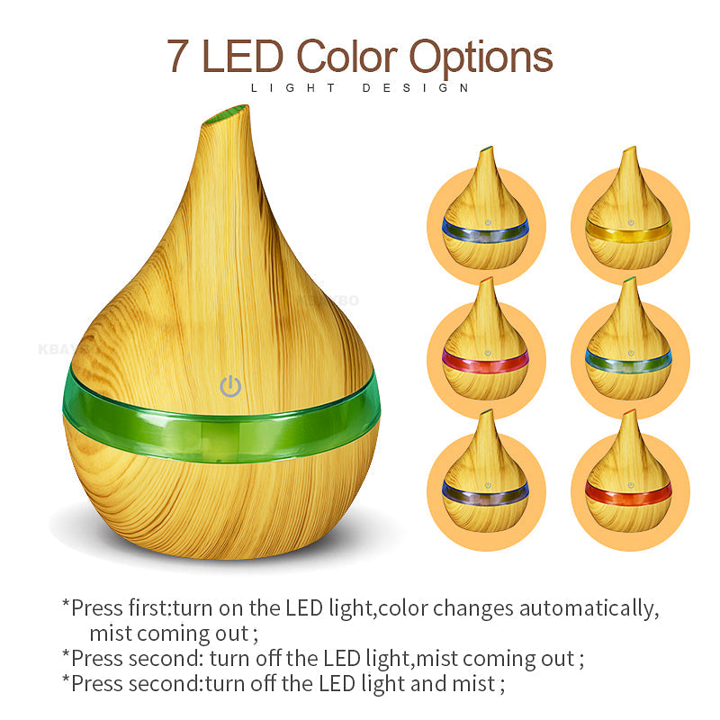 Humidifier with Aroma Diffusion and LED Lighting – AromaGlow