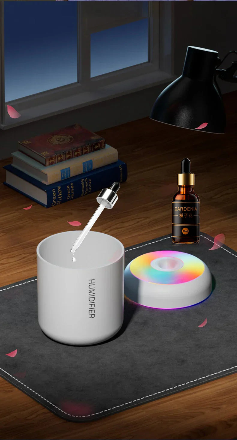 Mini Humidifier with Aromatherapy - USB Powered - Perfect for Car and Bedroom