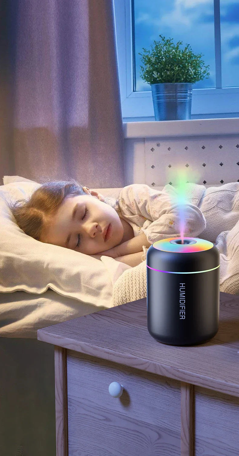 Mini Humidifier with Aromatherapy - USB Powered - Perfect for Car and Bedroom