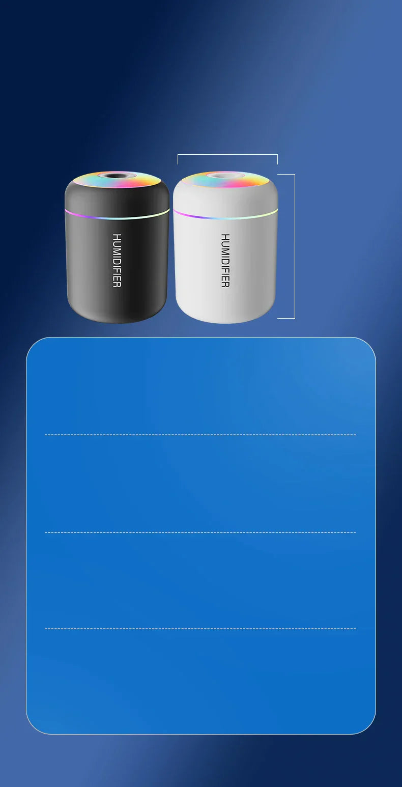 Mini Humidifier with Aromatherapy - USB Powered - Perfect for Car and Bedroom