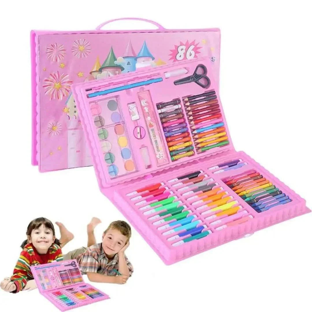 6-in-1 Creative Set with Double Easel – Art Case for Children Aged 5 and Above
