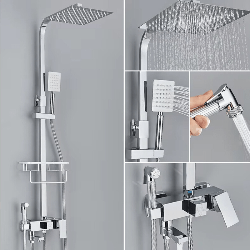 Shower Set - AquaFlow - Luxury Rain Shower - Brass Mixer Tap