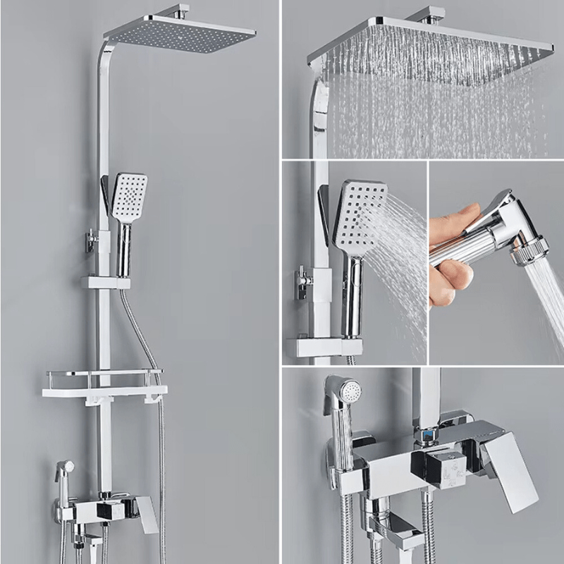 Shower Set - AquaFlow - Luxury Rain Shower - Brass Mixer Tap