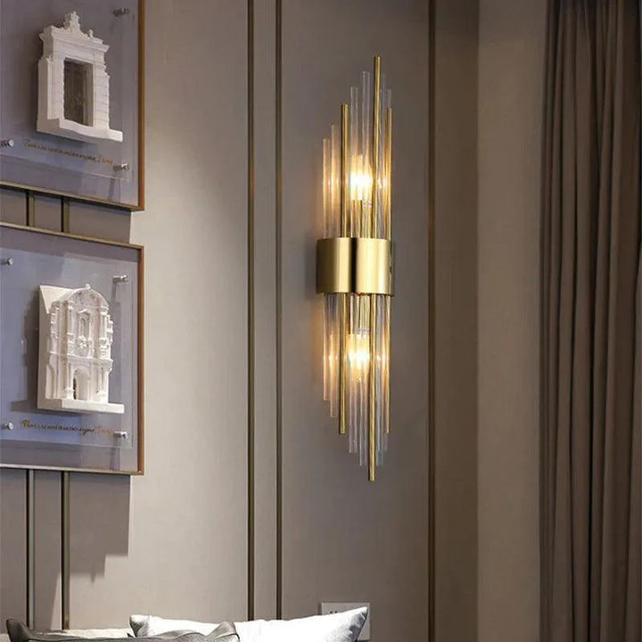 Crystal LED Wall Lamp - Luxe Gold Finish