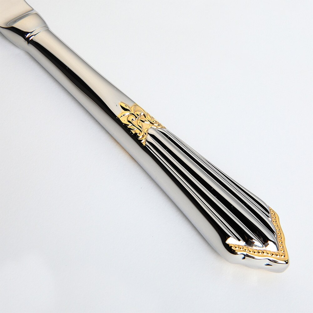 24- or 48-piece Stainless Steel Cutlery Set with Gold Finish – GlowCut