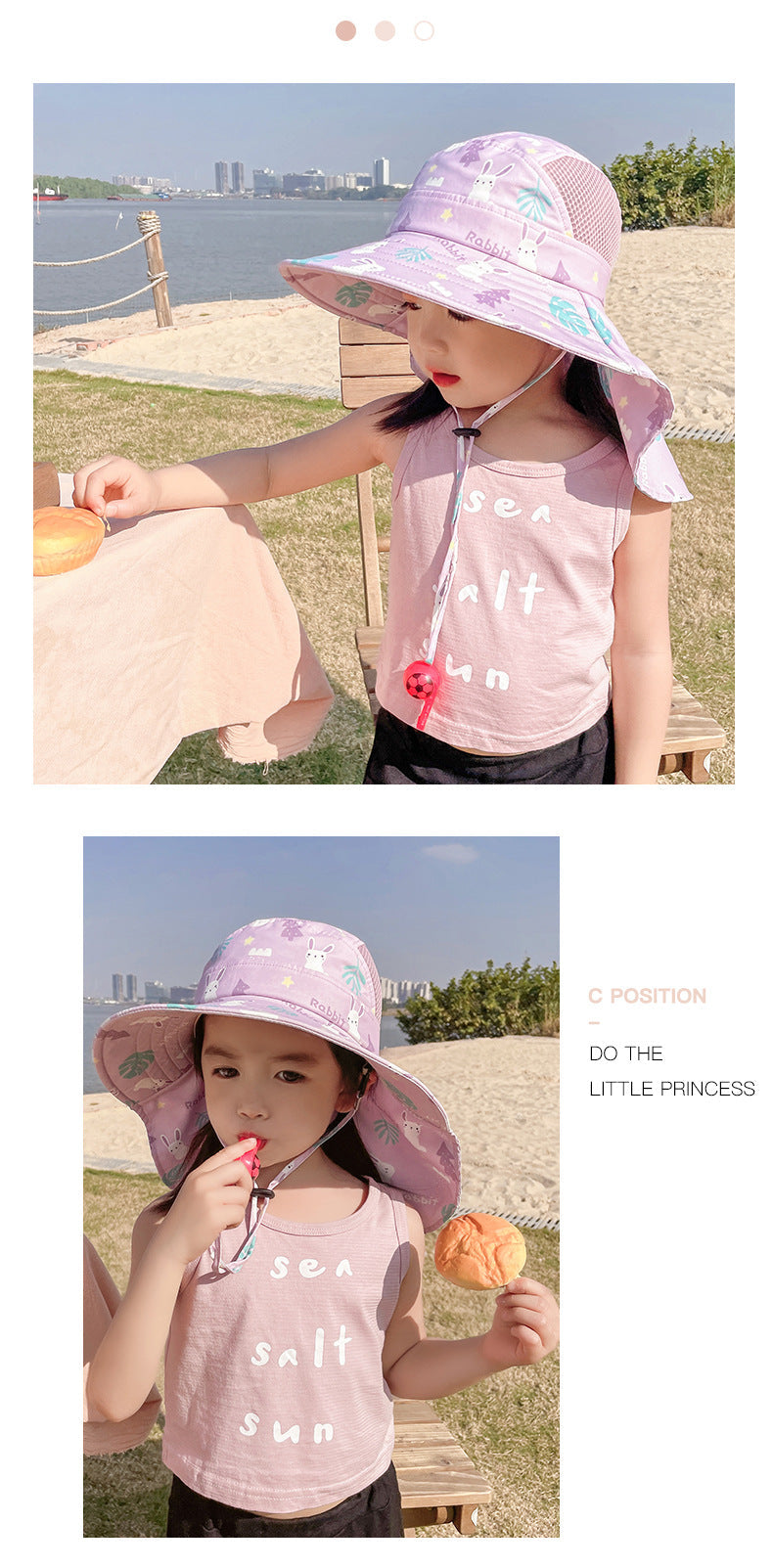 Children's Sun Hat with UPF 50+ - Wide Brim and Adjustable Chin Strap
