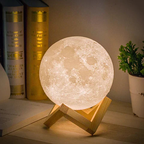 Magical Moon Lamp - Wireless Touch Control | Wooden Stand