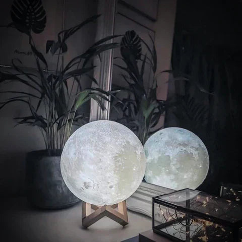 Magical Moon Lamp - Wireless Touch Control | Wooden Stand