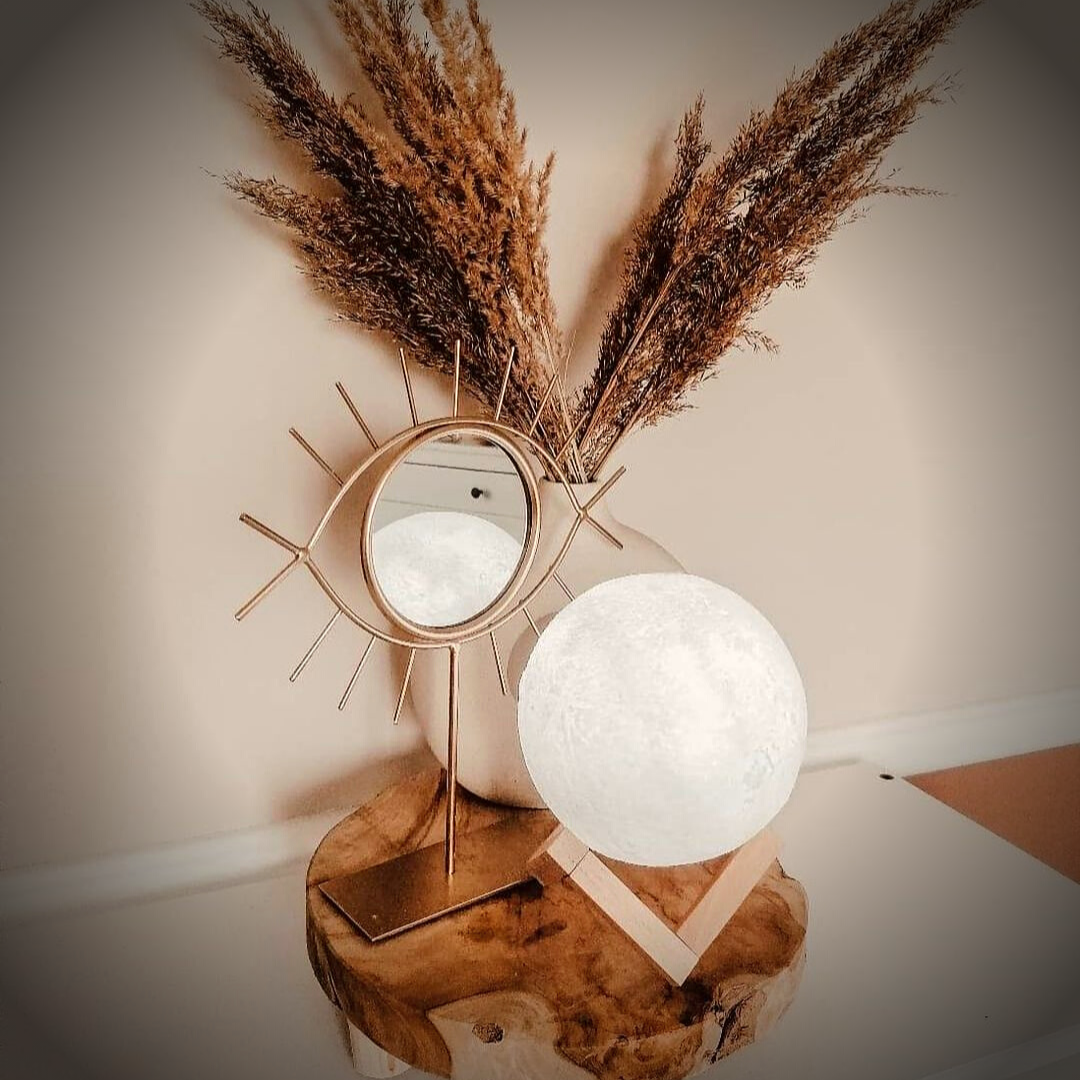 Magical Moon Lamp - Wireless Touch Control | Wooden Stand