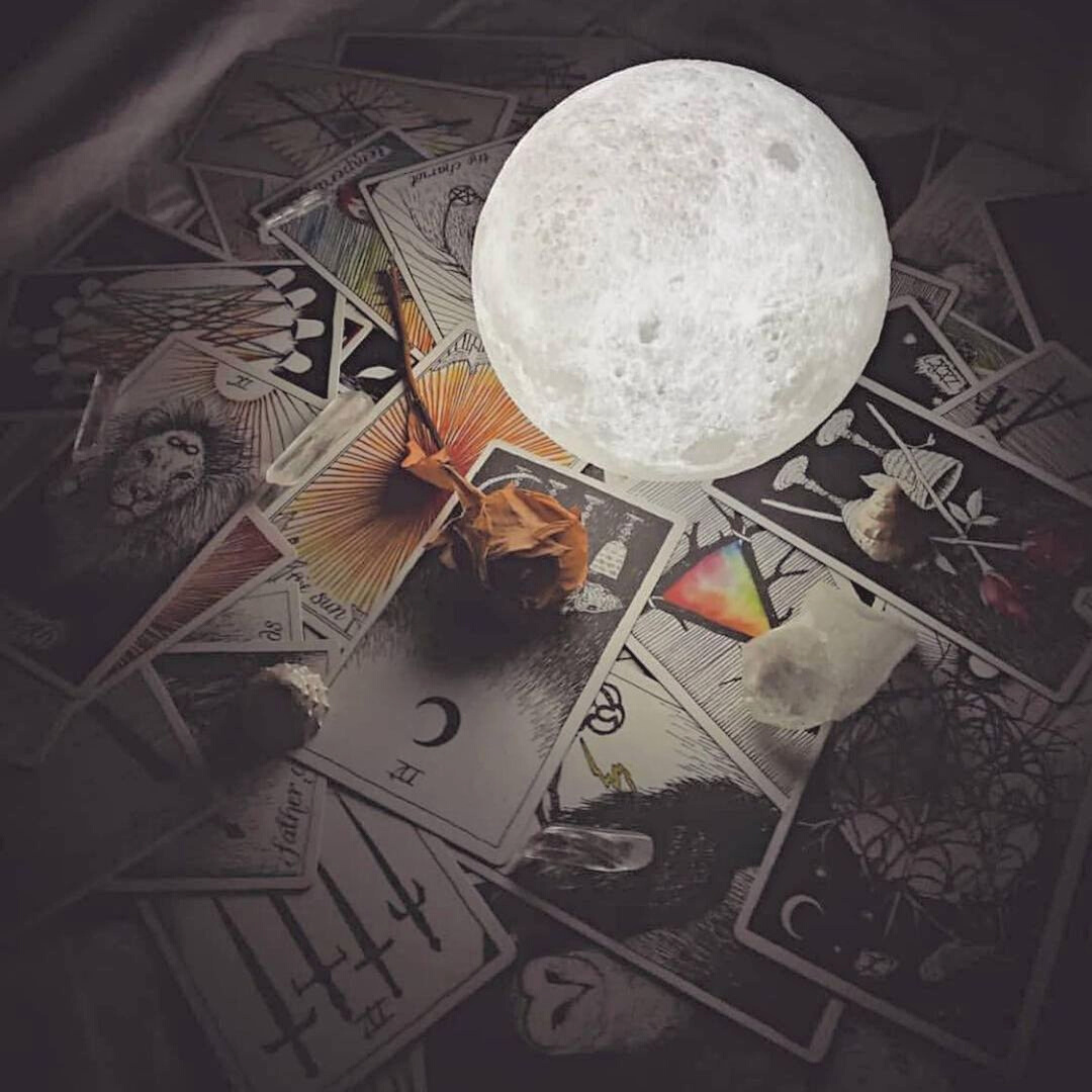 Magical Moon Lamp - Wireless Touch Control | Wooden Stand